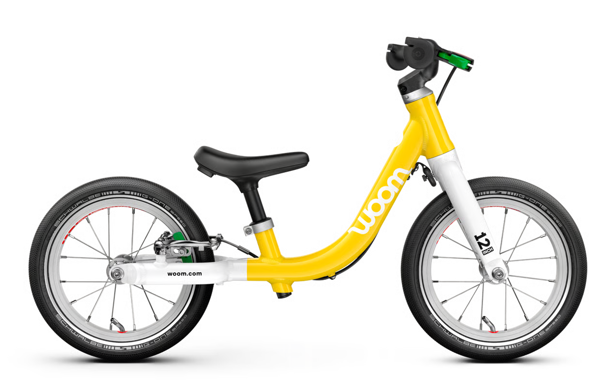 Woom GO 1 12-inch balance bike, side view