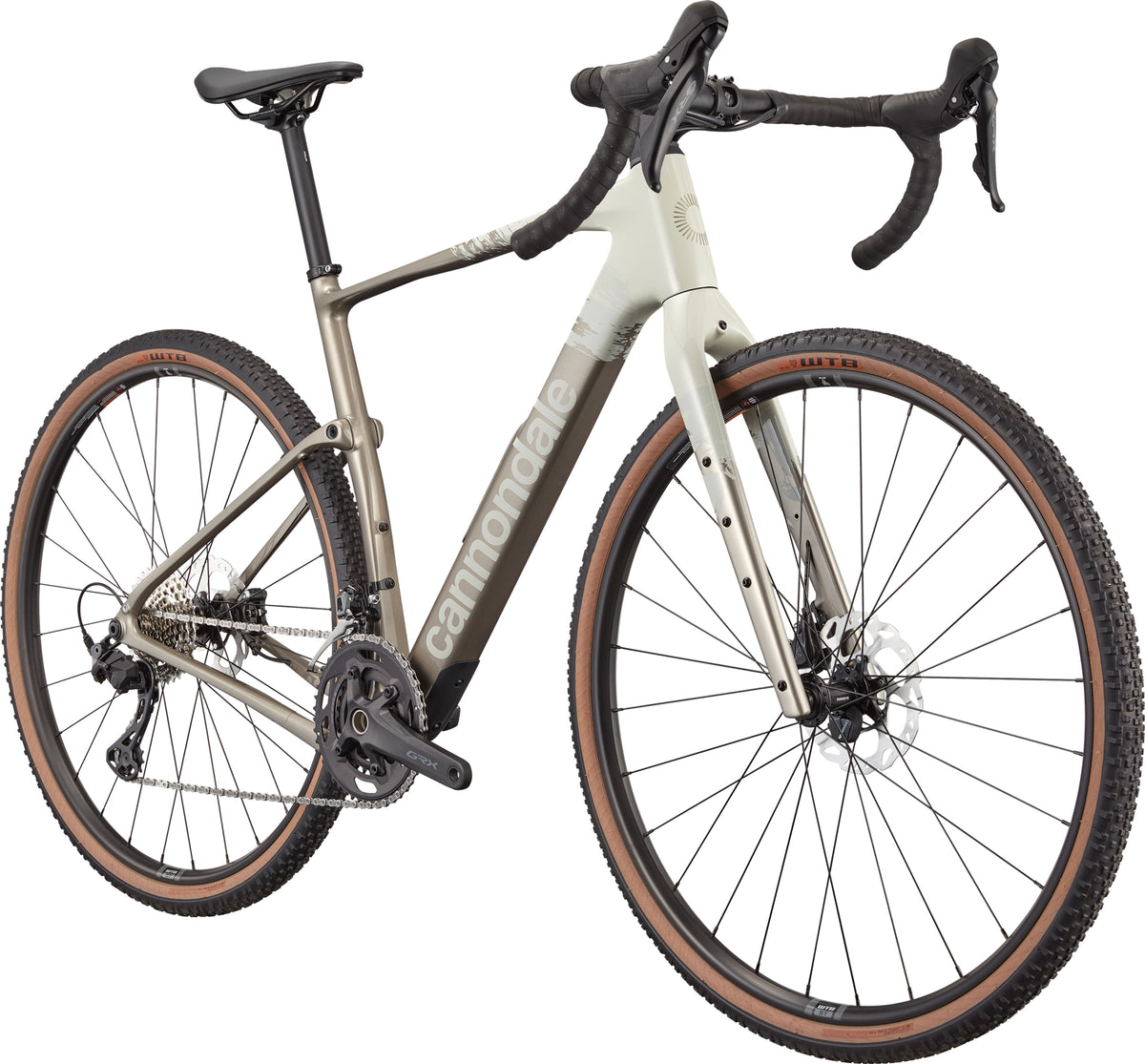 Cannondale Topstone Carbon 3 GRX 2x Chalk – front three-quarter view