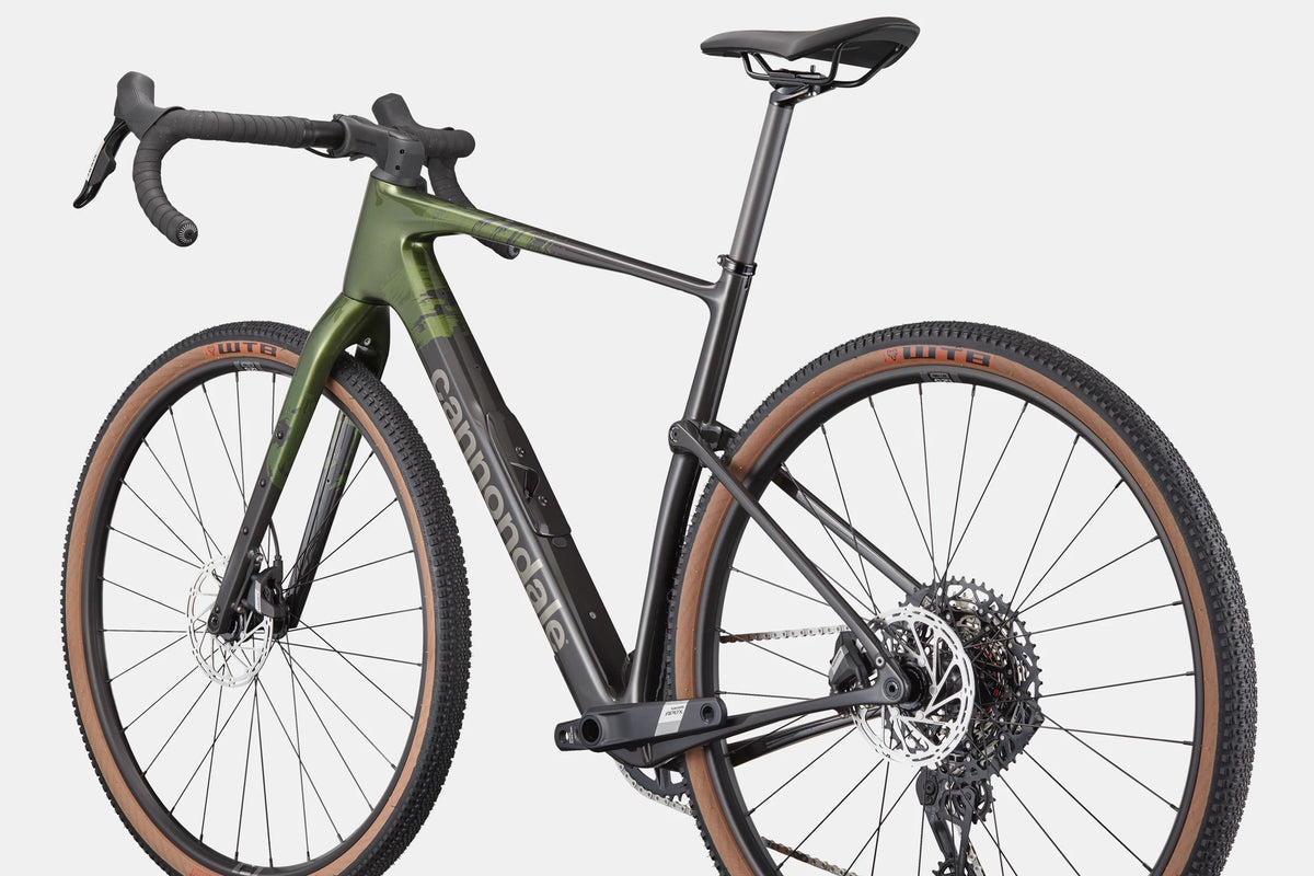 Cannondale Topstone Carbon 2 AXS 1x Spruce Green – rear three-quarter view