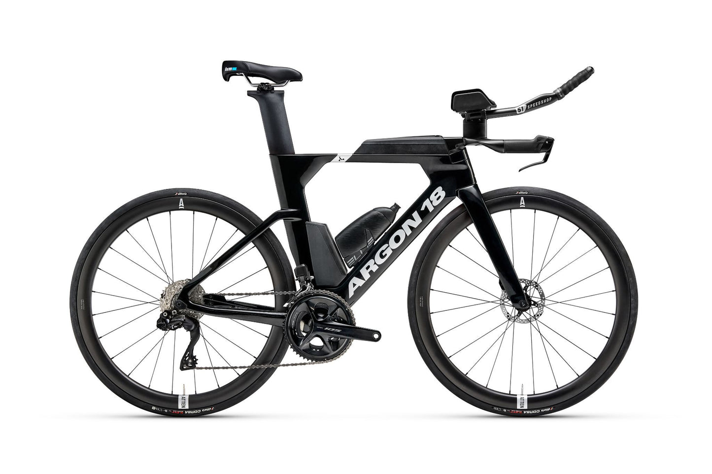Argon 18 E117  Shimano 105 Di2 Tri Bike - Black - EX DISPLAY