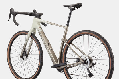Cannondale Topstone Carbon 3 GRX 2x Chalk – rear three-quarter view