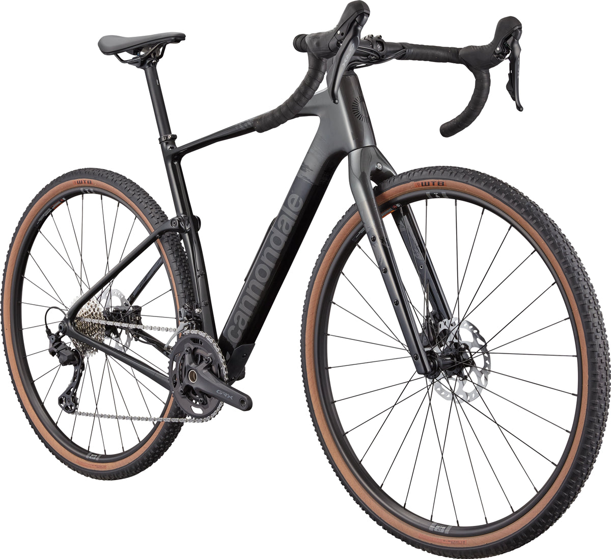 Cannondale Topstone Carbon 3 GRX 2x Smoke Black – front three-quarter view