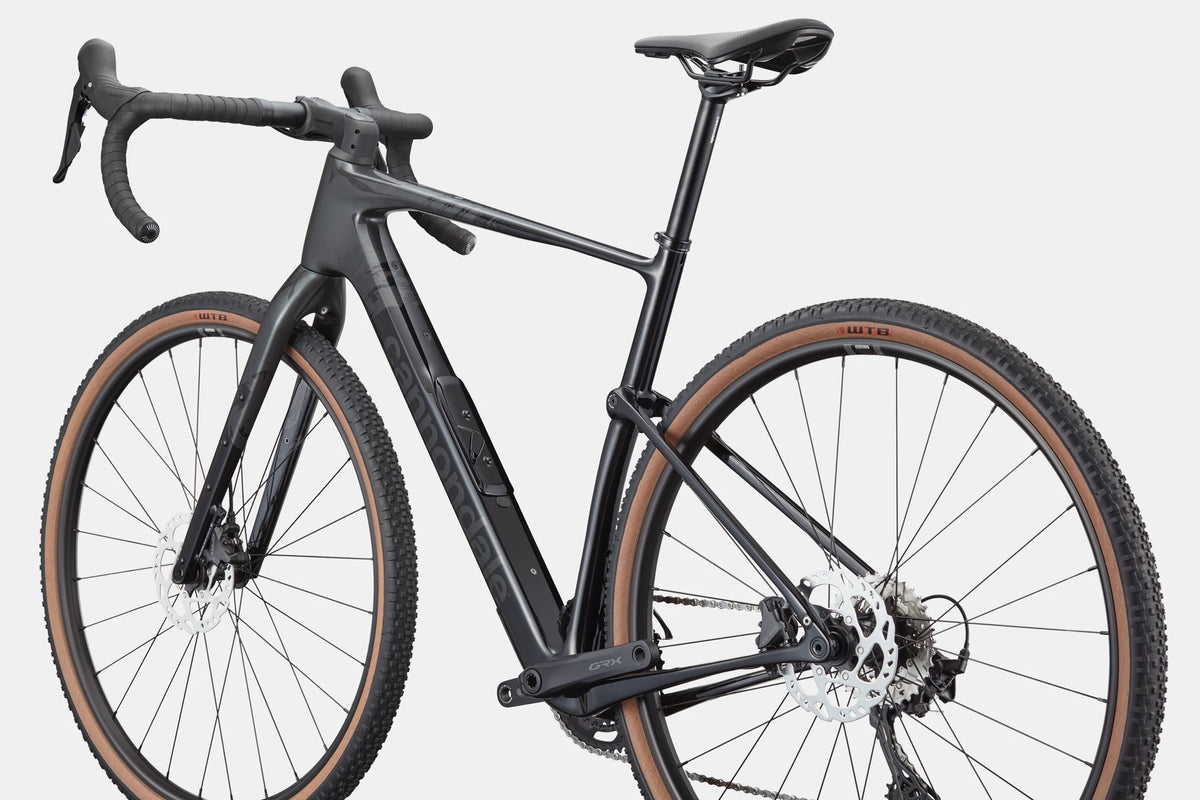 Cannondale Topstone Carbon 3 GRX 2x Smoke Black – rear three-quarter view