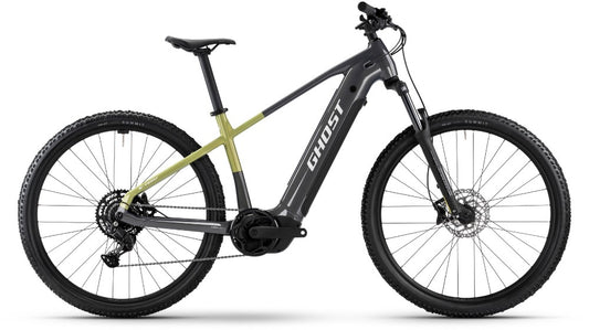 Ghost E-Teru 2026 electric mountain bike in black and cactus green