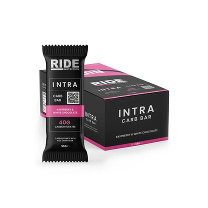 RIDE Nutrition Intra Carb Bar Raspberry and White Chocolate 40g carbohydrates
