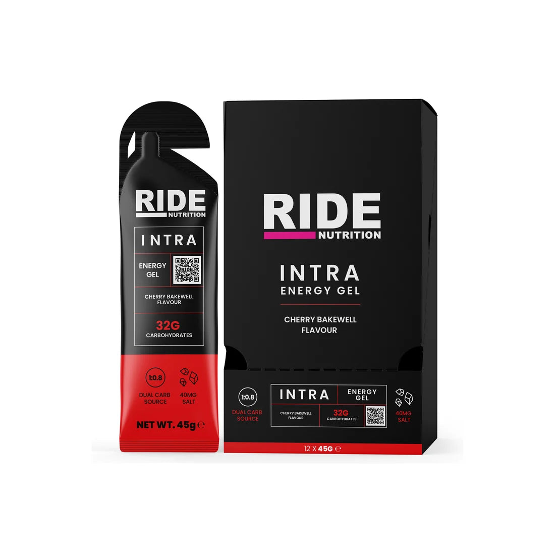 RIDE Nutrition Intra Energy Gel Cherry Bakewell 32g carbohydrates